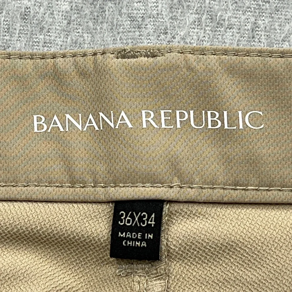 Banana Republic Pants Mens 36x34 Tan Straight Leg Stretch Tech Flat Front Chino